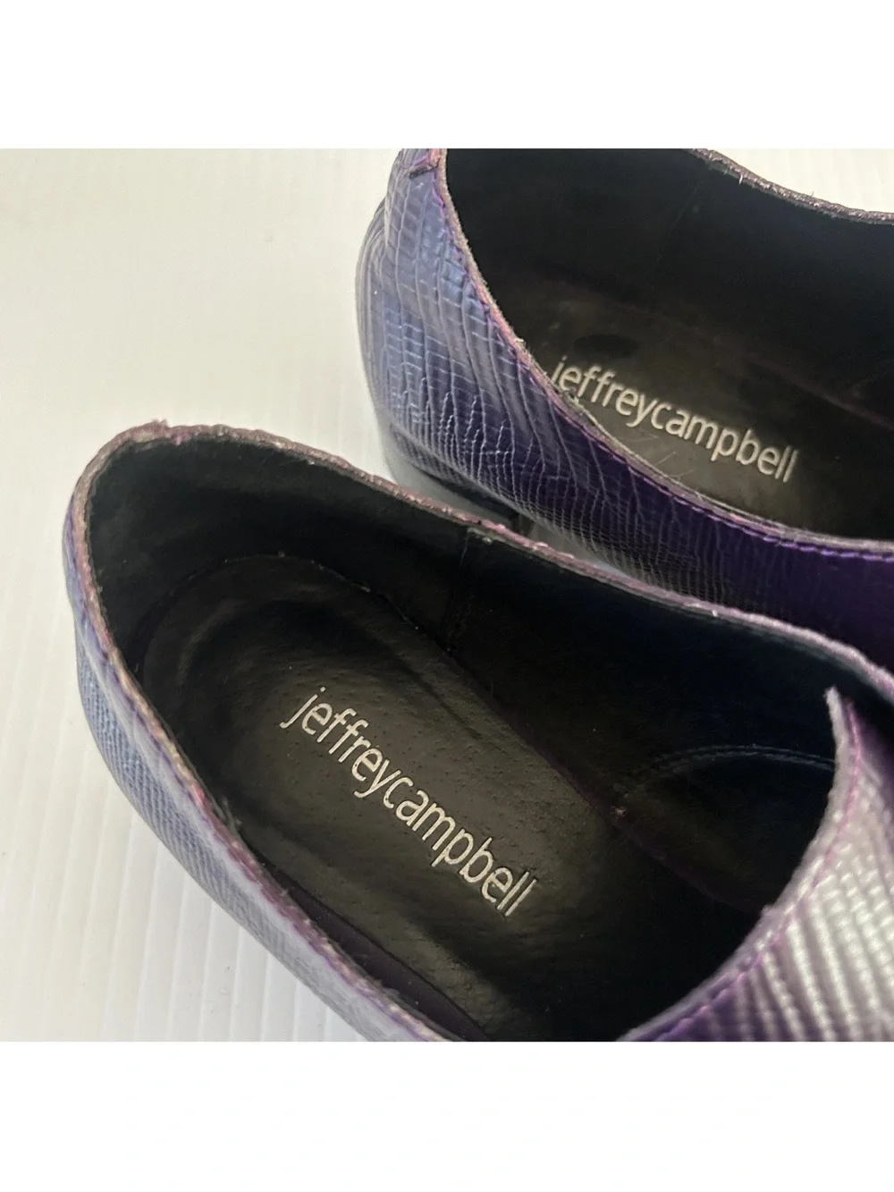 Jeffrey Campbell Platform Oxford Shoes Square Toe Women’s Purple Sz 8